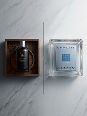Men’s Luxury Grooming Bundle: Molton Brown Pimento 10oz & Azzaro Chrome 50ml Set